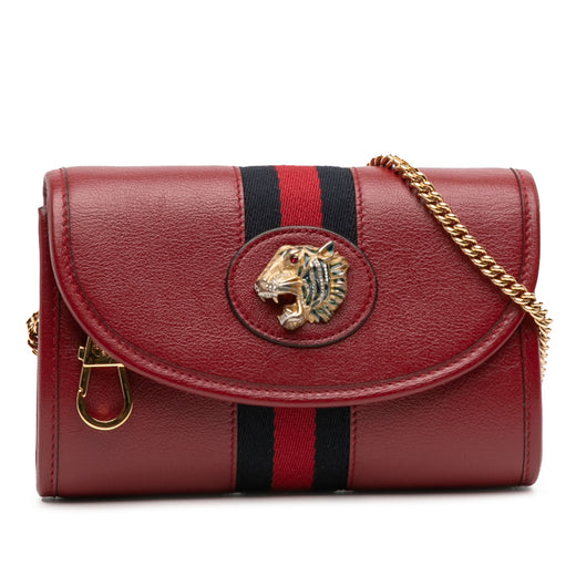 Mini Leather Rajah Web Chain Crossbody - Image 1