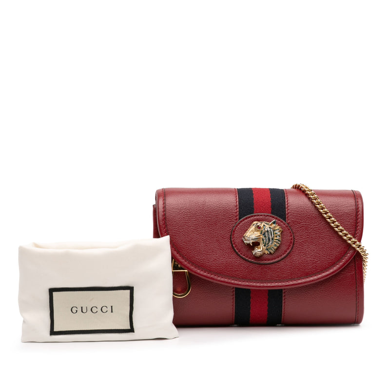 Mini Leather Rajah Web Chain Crossbody - Image 11