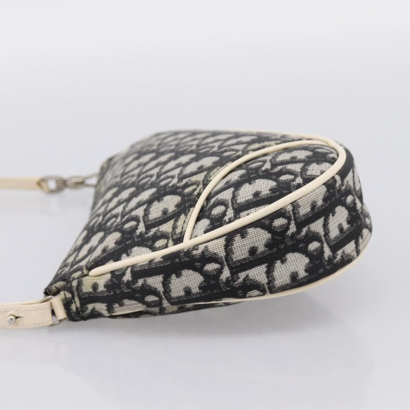Christian Dior Vintage Saddle Diorissimo Canvas Gray Bag