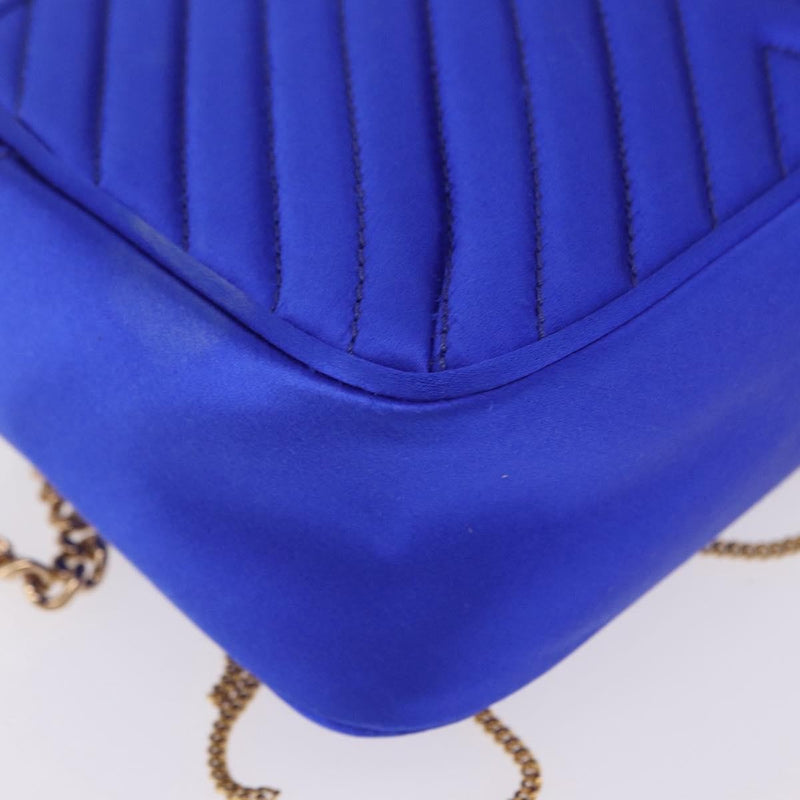 Stella Mccartney Star Camera Quilted Satin Blue Bag