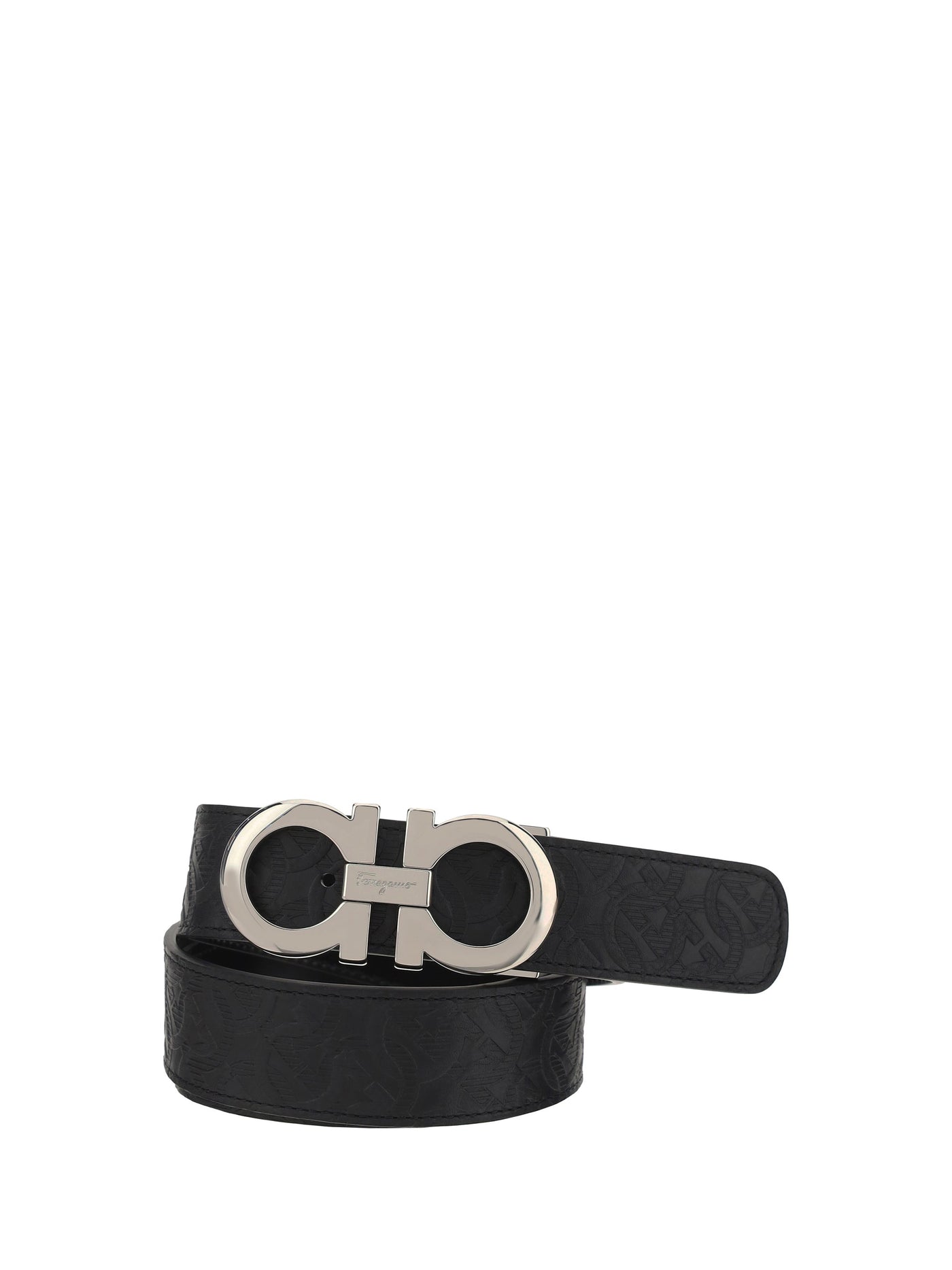 Ferragamo Reversible Leather Belt — Black Calf Bos Taurus
