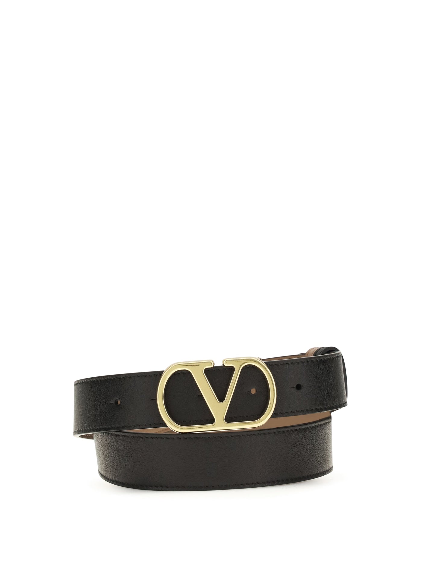 Valentino Garavani Belt — Black Leather