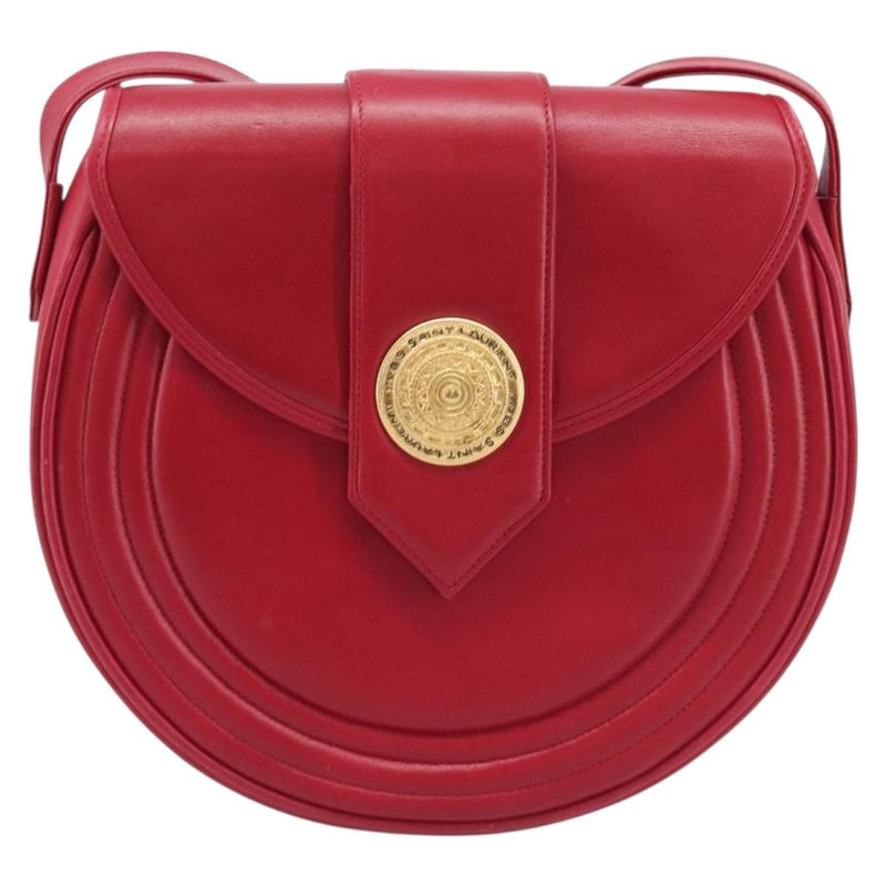 Saint Laurent Vintage Shoulder Bag Leather Red
