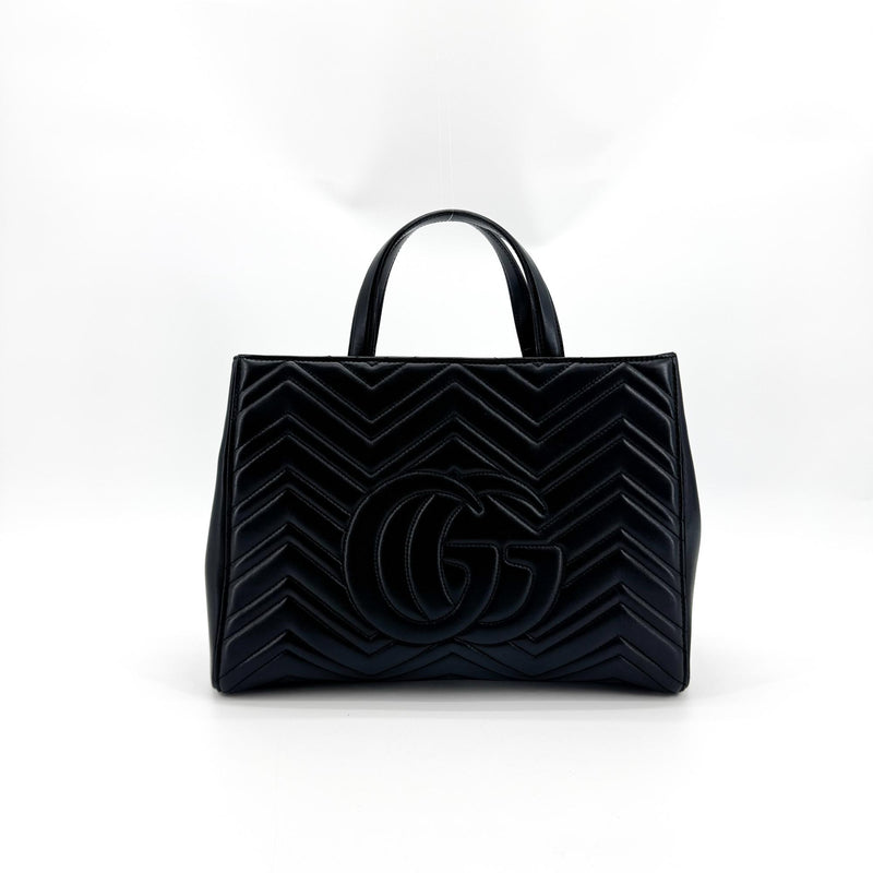 Gucci Gg Marmont Matelasse Leather Black Bag