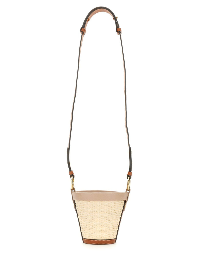 Maison Margiela Raphia Palm Shoulder Bag — Beige