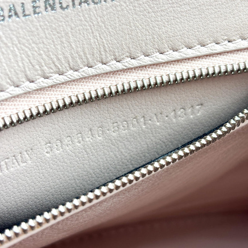 Balenciaga Hourglass Top Handle Leather Pink Bag