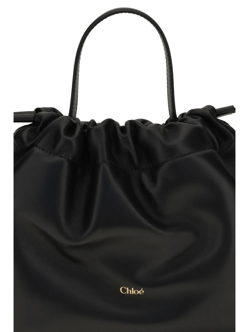 Chloé Icons Shoulder Bag — Black Lamb Ovis Aries