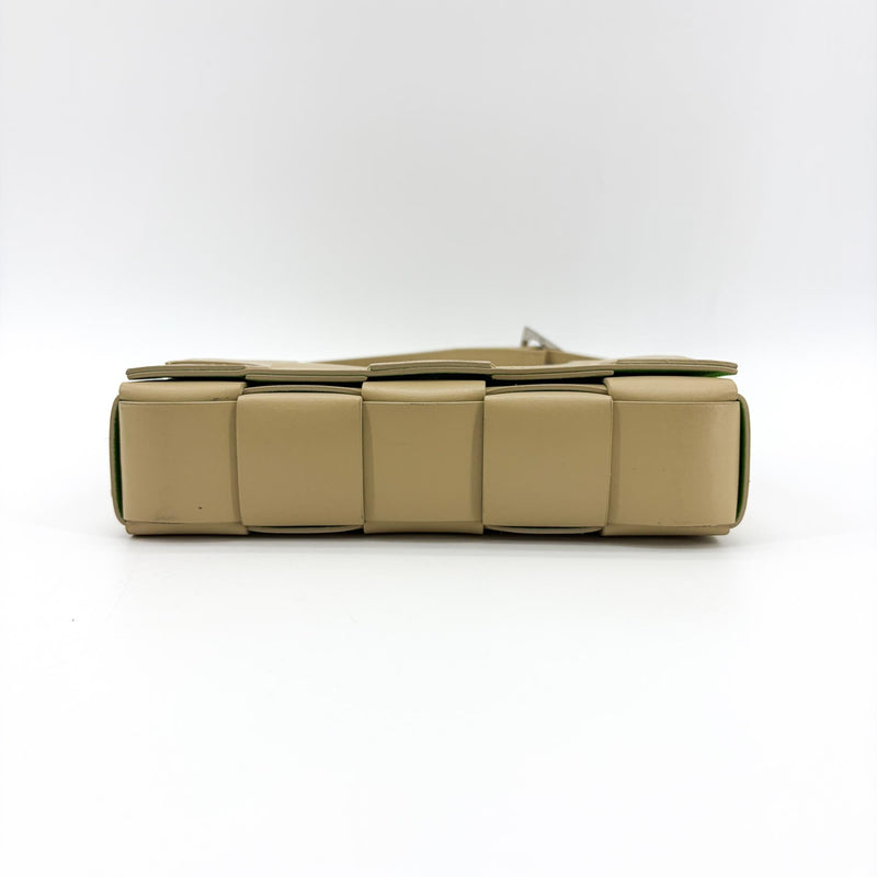 Bottega Veneta Cassette Zip Maxi Intrecciato Webbed Canvas Beige Other Bag