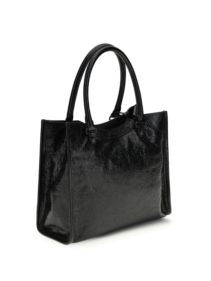 Balenciaga Le City Mini Tote Bag — Black Lambskin