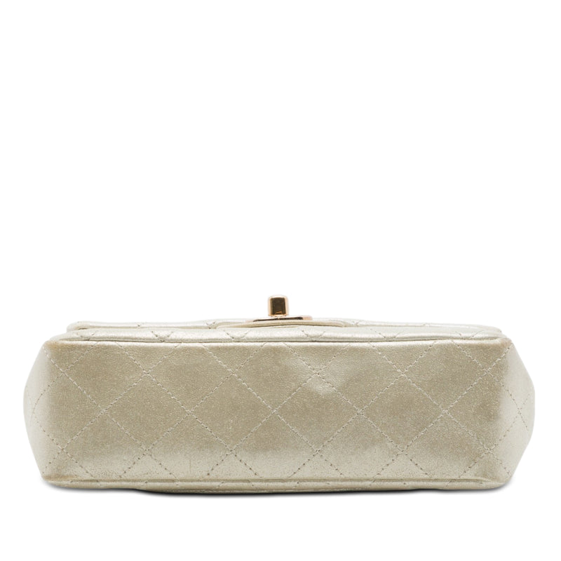 Mini Rectangular Classic Iridescent Lambskin Single Flap - Image 3