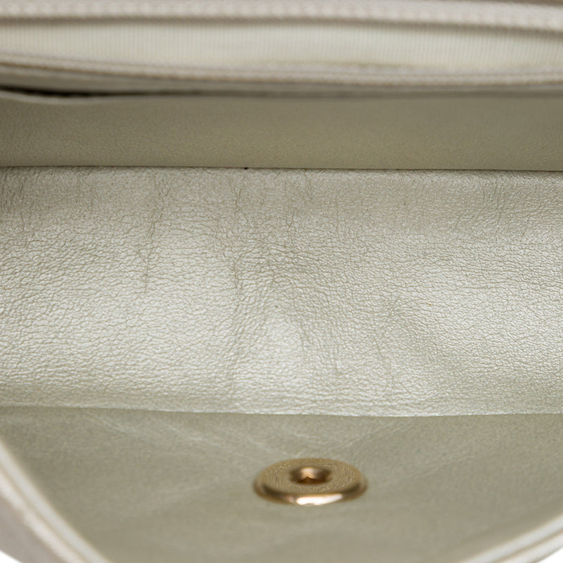 Mini Rectangular Classic Iridescent Lambskin Single Flap - Image 4