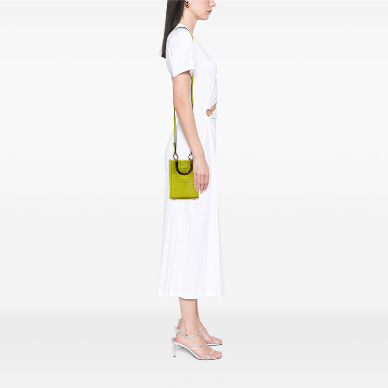 Mini Zucca Embossed Leather Sunshine Shopper Tote - Image 9