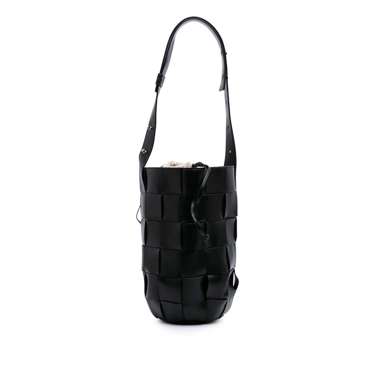 Nappa Intrecciato Casette Lantern Bucket - Image 1