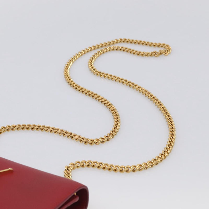 Saint Laurent Classic Monogram Leather Red Bag