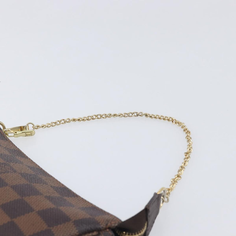 Louis Vuitton Pochette Accessoires Damier Ebene Brown Canvas Bag
