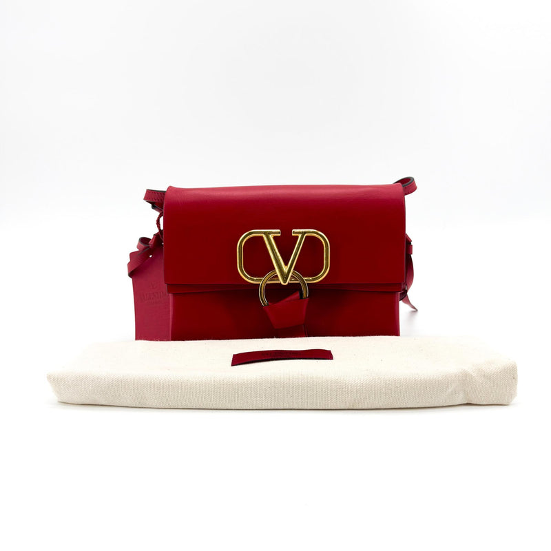 Valentino Garavani Vring Belt Leather Red Bag