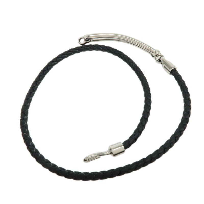 Hermes Roulis Double Tour Braided Leather Black Bijoux