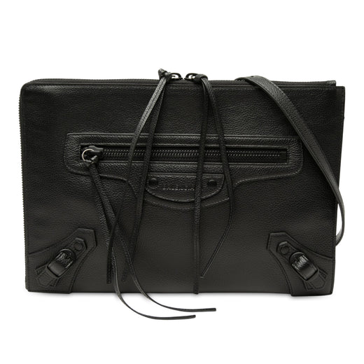 Grained Calfskin Neo Classic Compact Clutch with Strap - Image 1