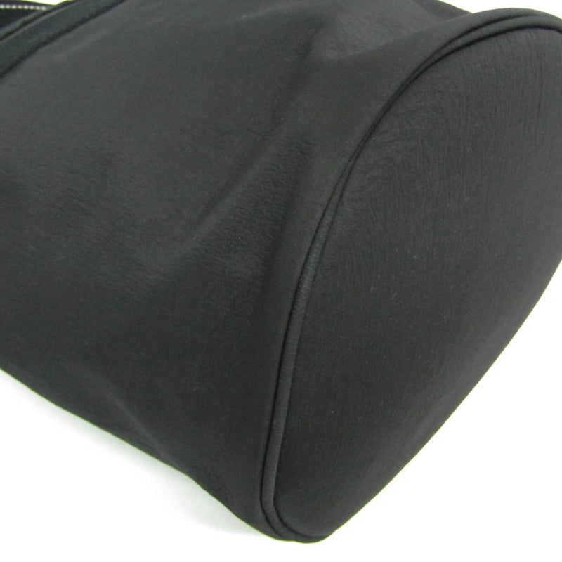 Bottega Veneta Paper Touch Bucket Nylon With Mesh Black Bag