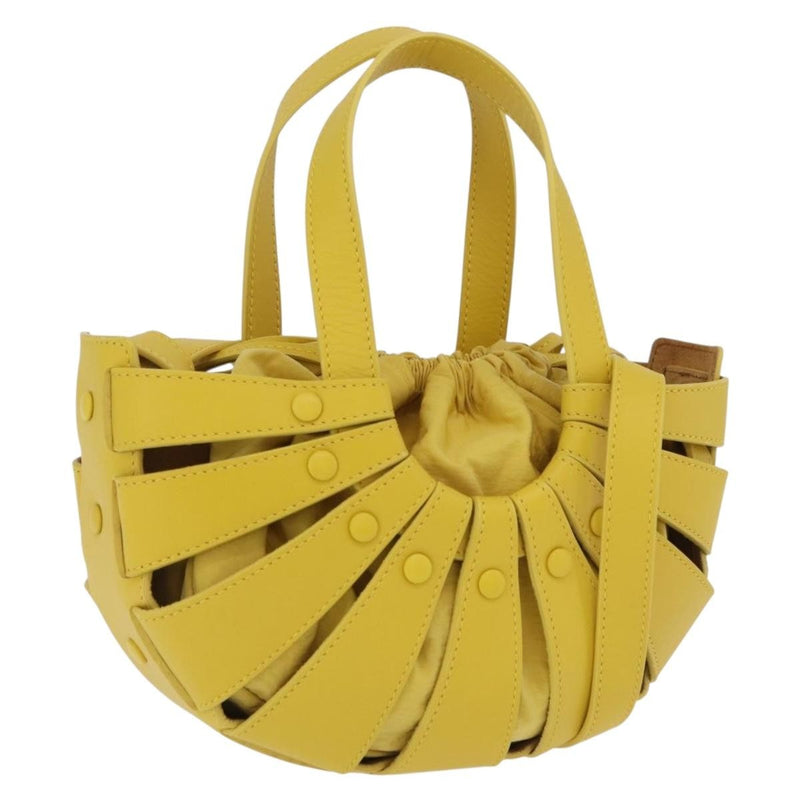 Bottega Veneta Shell Leather Yellow Bag