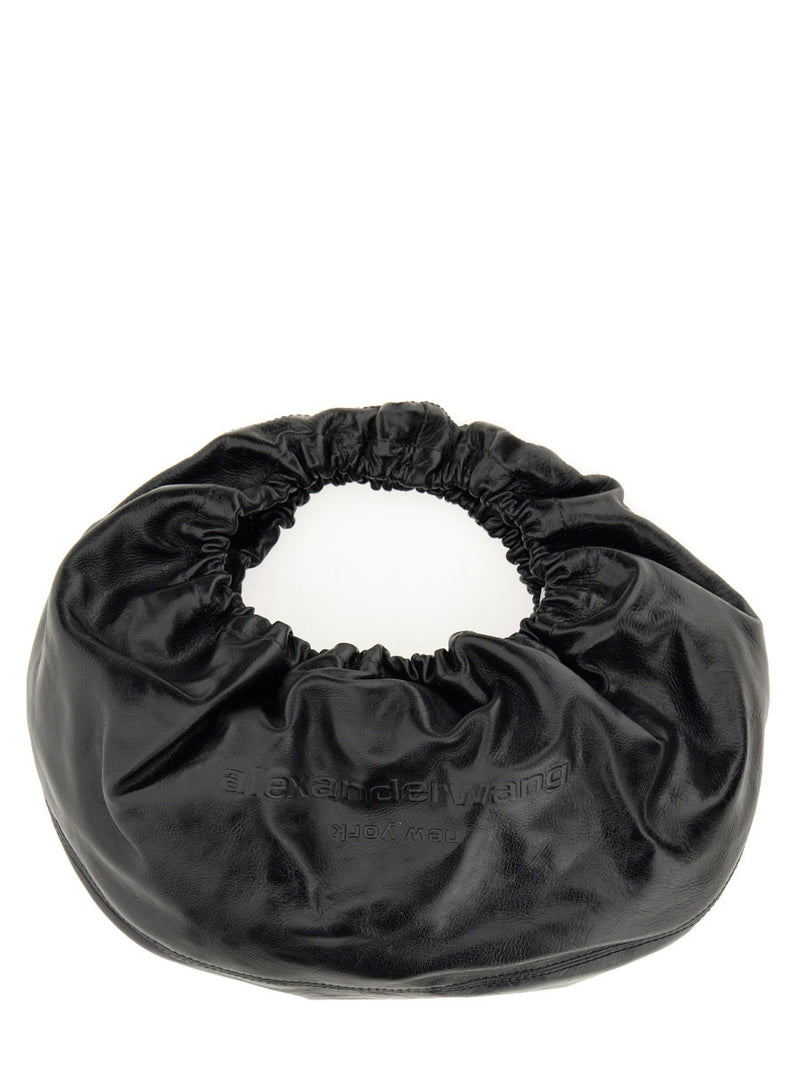 Alexander Wang Crescent Shoulder Bag — Black Cow Leather