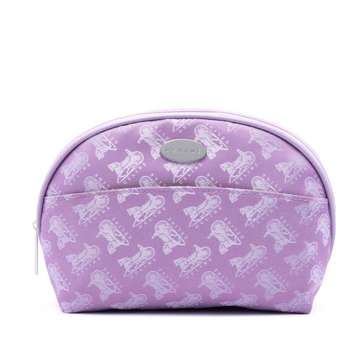 Carriage Print Canvas Cosmetic Pouch - Image 1