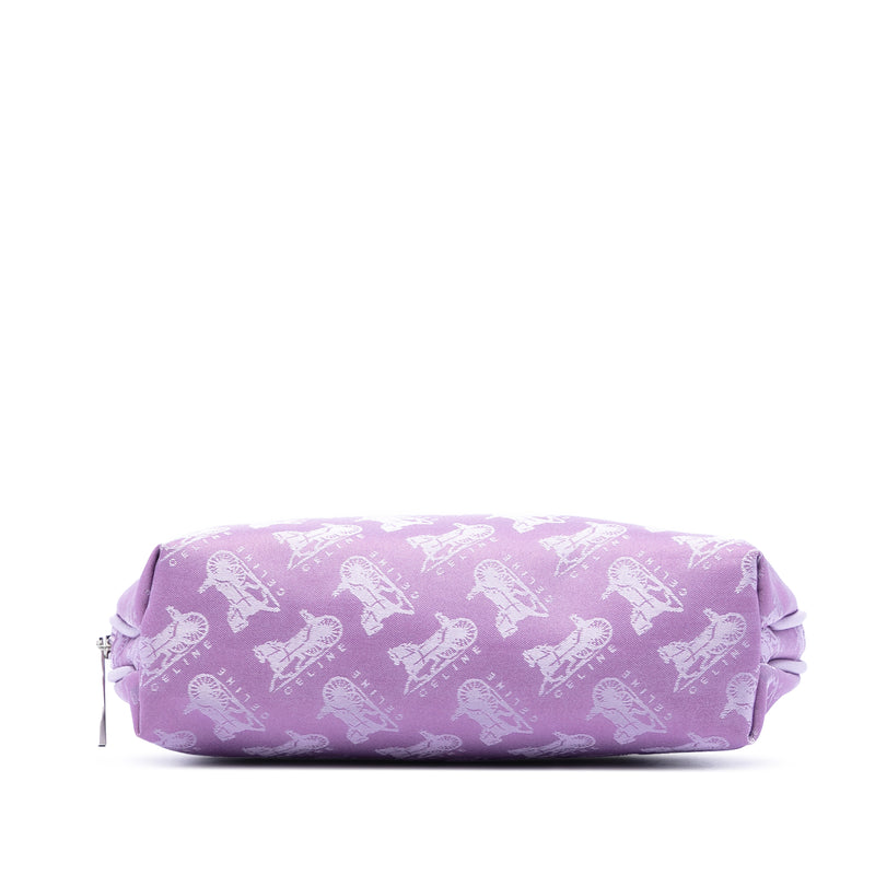Carriage Print Canvas Cosmetic Pouch - Image 3