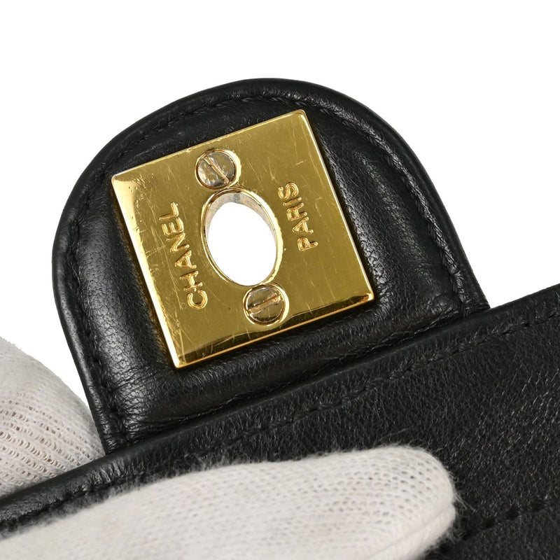 Chanel Turnlock Flap Grosgrain Black Leather Bag