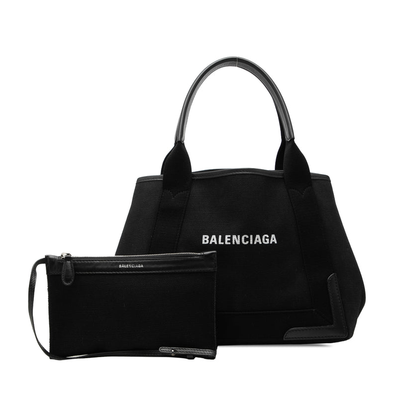 Canvas Navy Cabas Tote S - Image 8