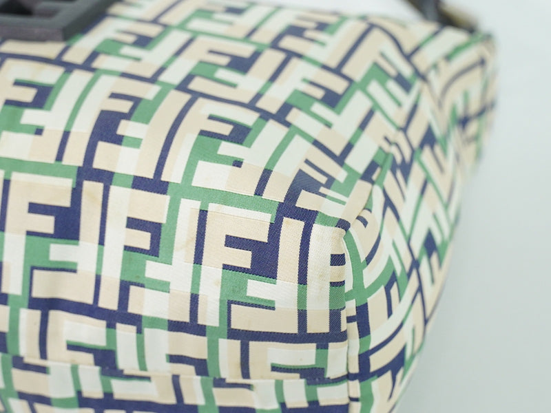 Fendi Mamma Baguette Zucca Jacquard Velvet Multicolour Canvas Bag