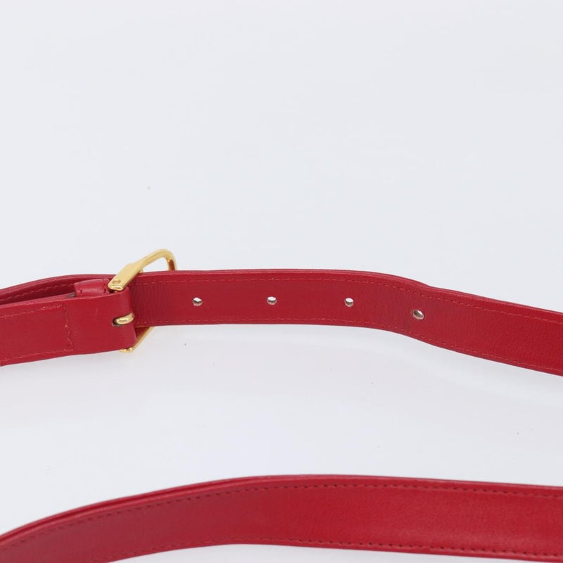 Saint Laurent Vintage Shoulder Bag Leather Red