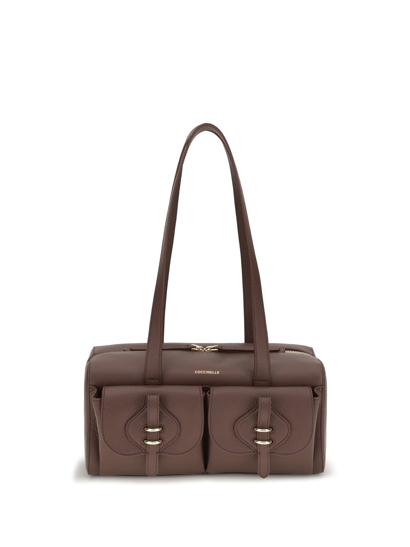 Coccinelle Mavery Shoulder Bag — Brown Calf Leather Bos Taurus