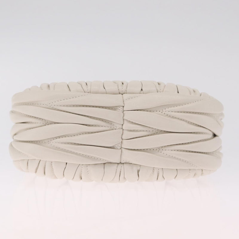 Miu Miu Wander Hobo Matelasse Leather White