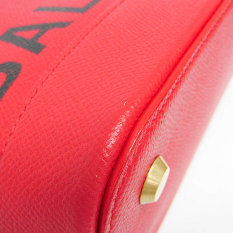 Balenciaga Logo Ville Leather Red Bag
