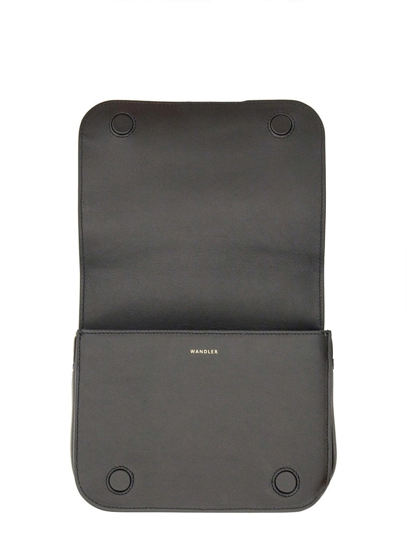 Wandler Shoulder Bag — Black Leather