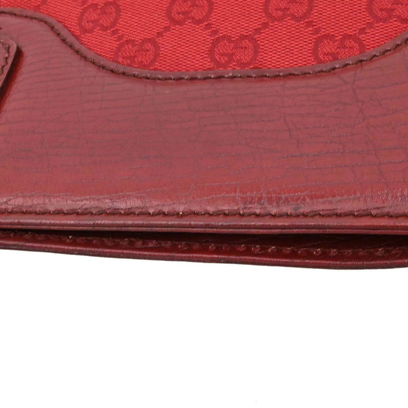 Gucci Horsebit Bracket Gg Canvas Red Bag