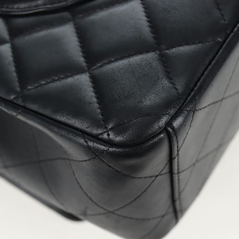Chanel Classic Timeless Double Flap Quilted Caviar Black Leather Bag