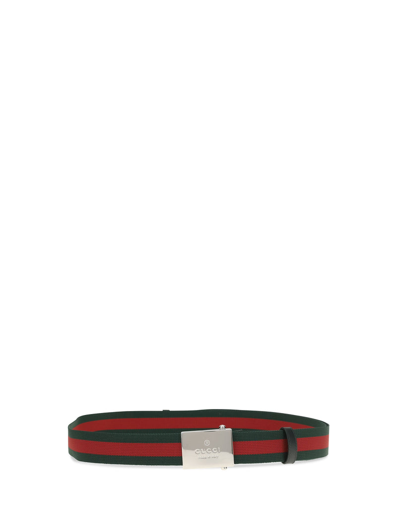 Gucci Web Ribbon Belt — Multicolor Vrv/verde Cotton