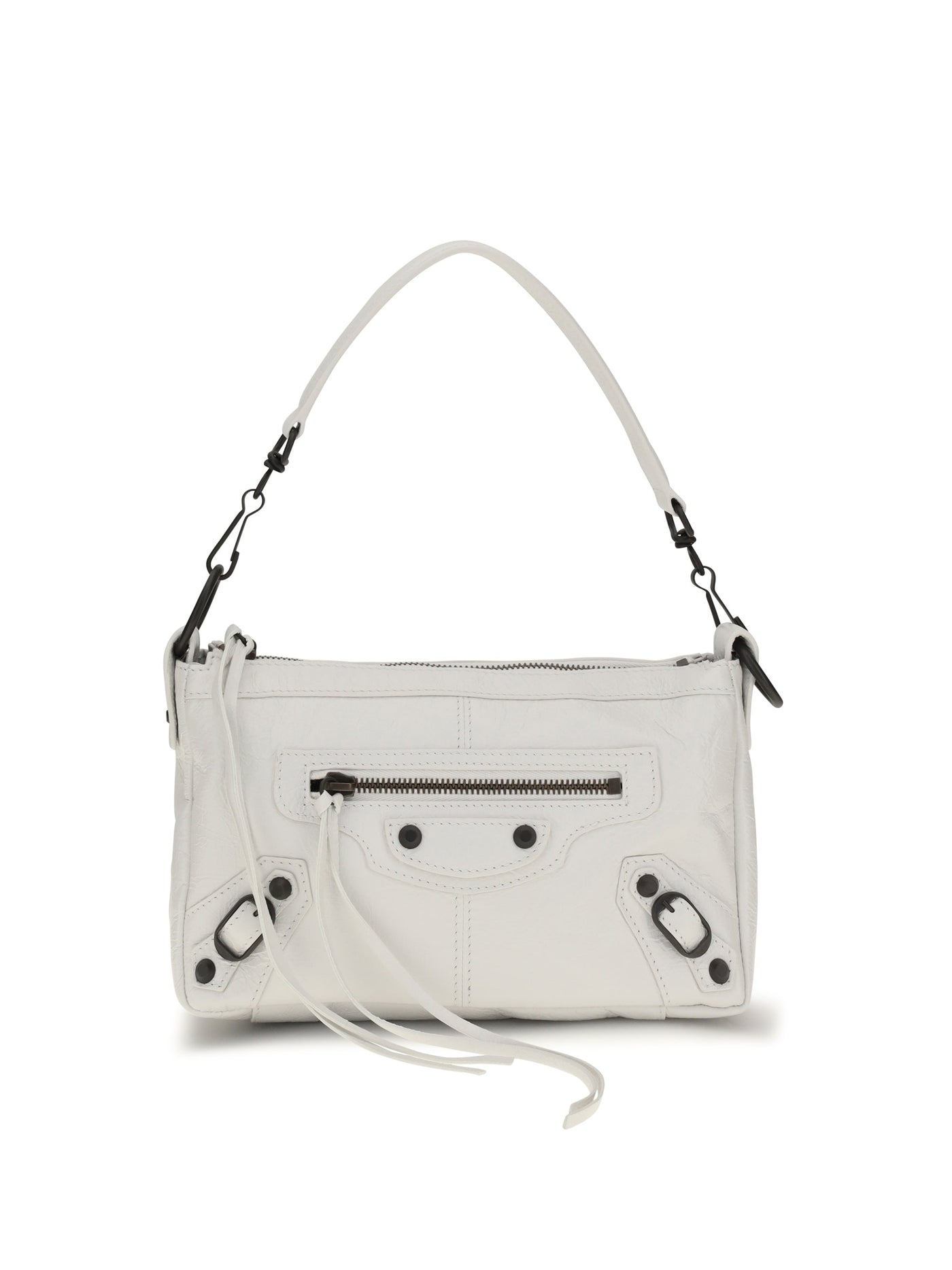 Balenciaga Le City Shoulder Bag — White Lamb Ovis Aries