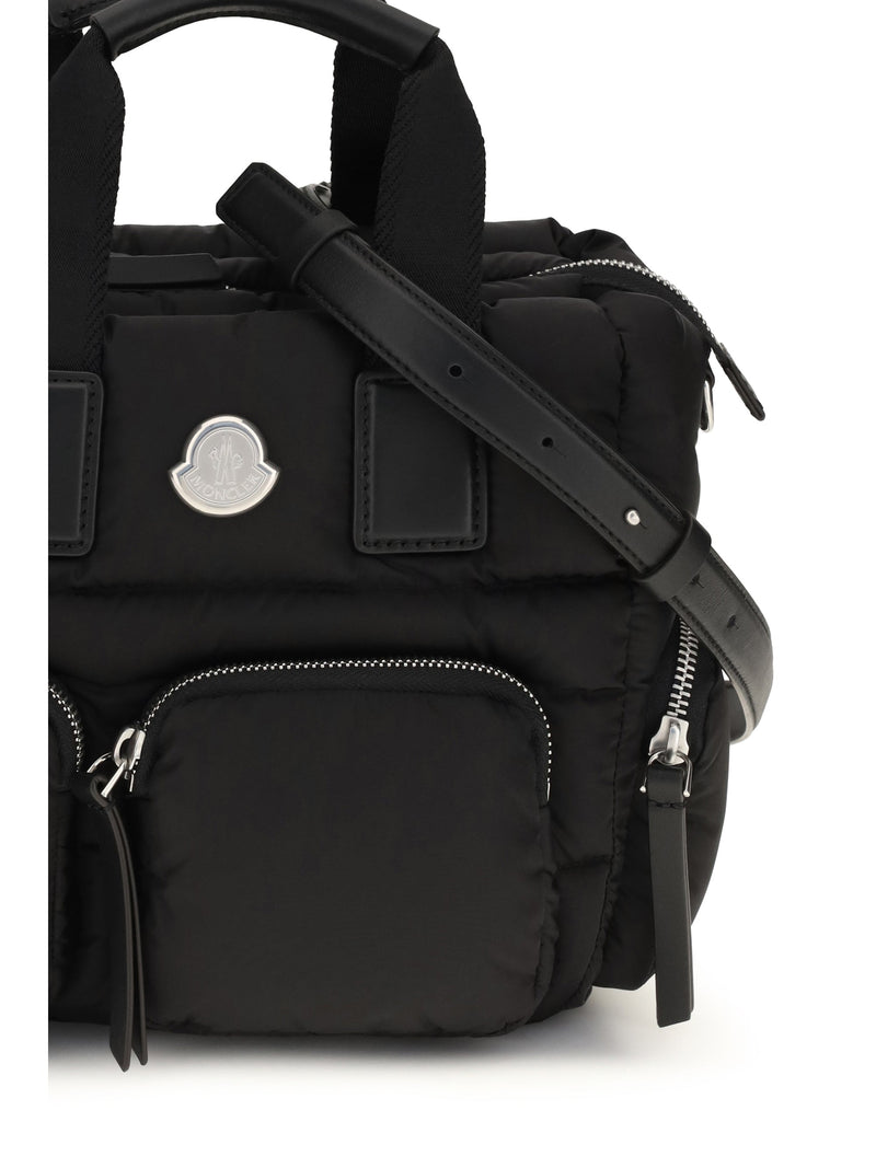 Moncler Caradoc Top Handle Bag — Black Nylon