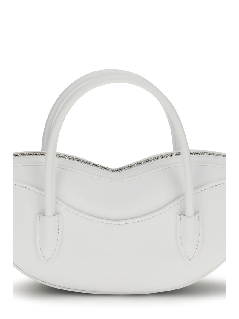 Fiorucci Mini Lips Shoulder Bag — White Calf Leather Bos Taurus
