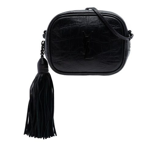 Mini Croc Embossed Leather Blogger Camera Bag - Image 1