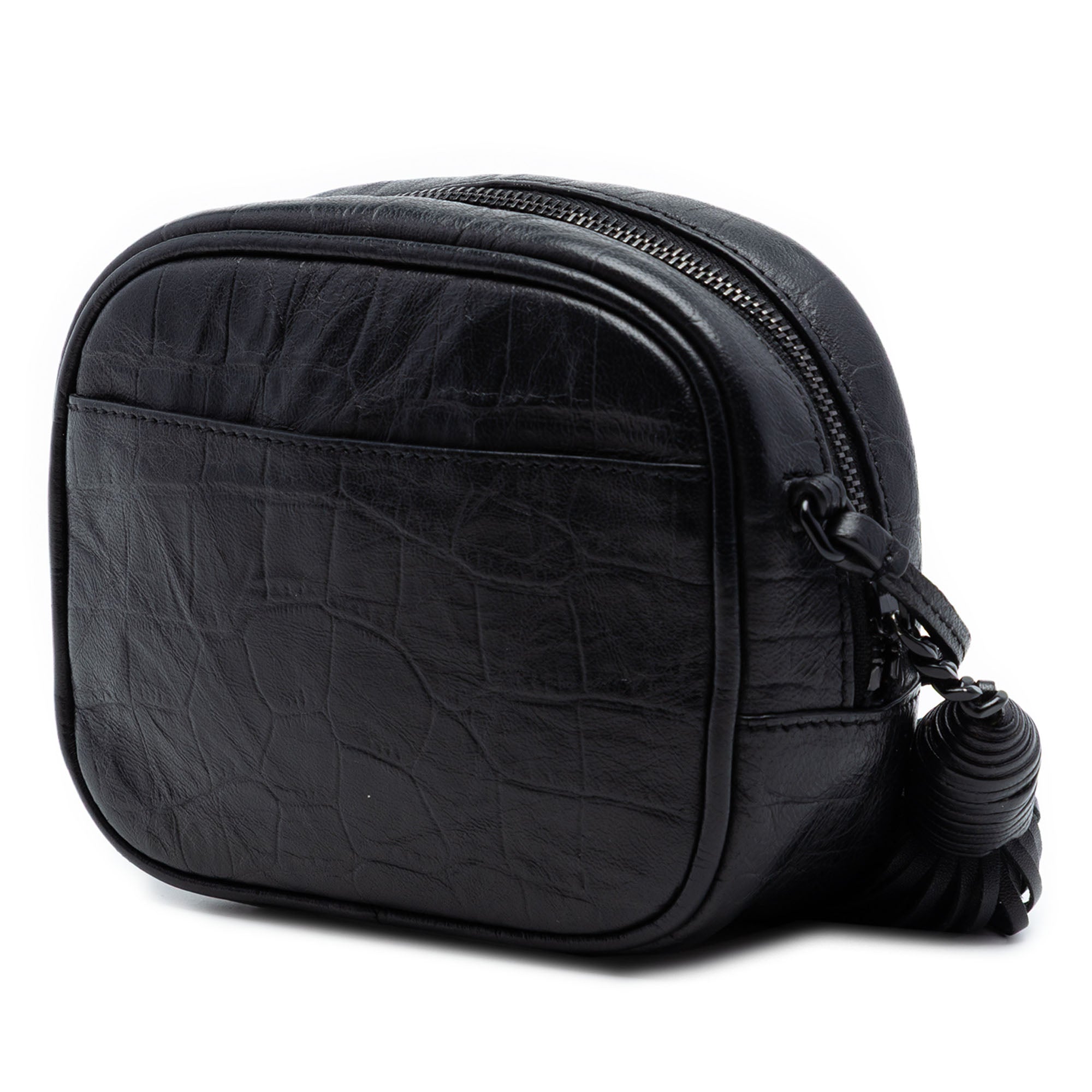 Mini Croc Embossed Leather Blogger Camera Bag - Image 2