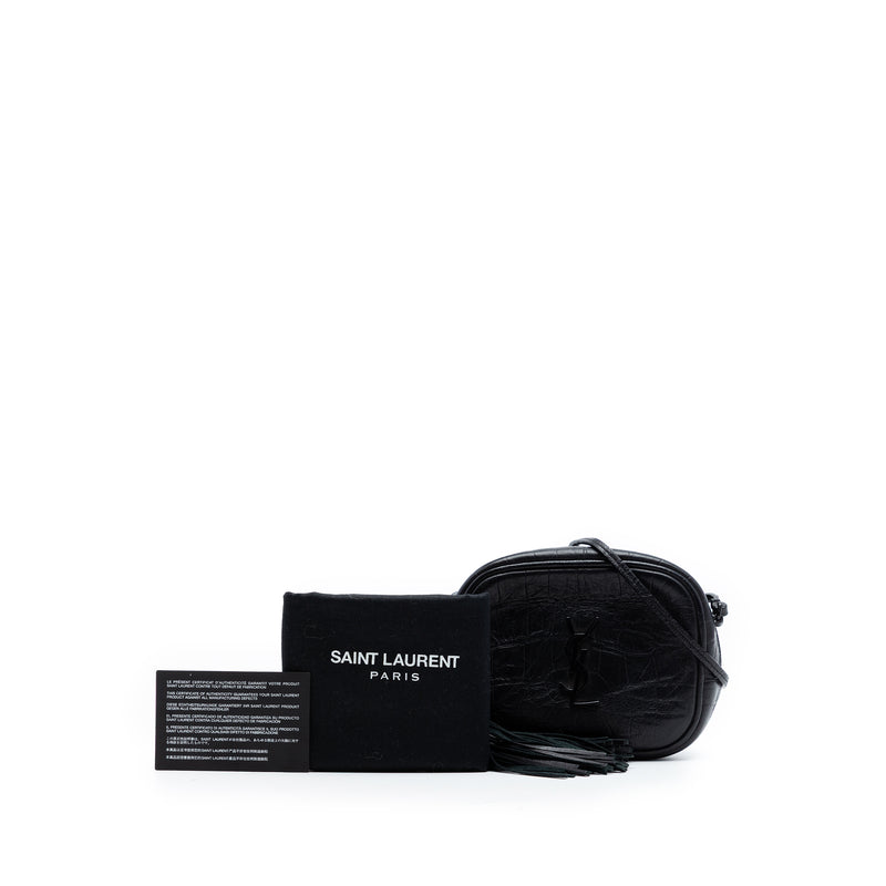 Mini Croc Embossed Leather Blogger Camera Bag - Image 7