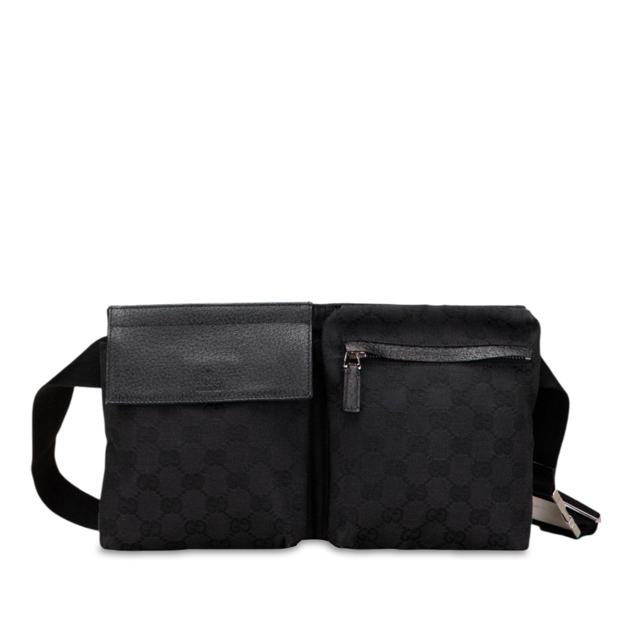 GG Canvas Double Pocket Belt Bag - Image 1