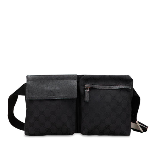 GG Canvas Double Pocket Belt Bag - Image 1