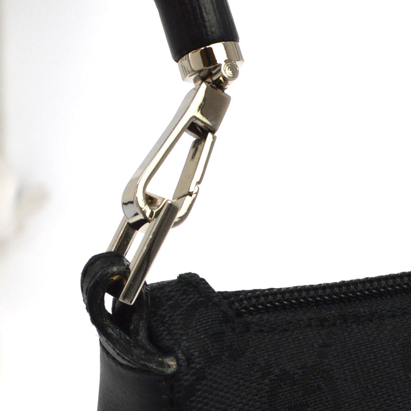 Gucci Bamboo Bullet Gg Canvas Black Bag