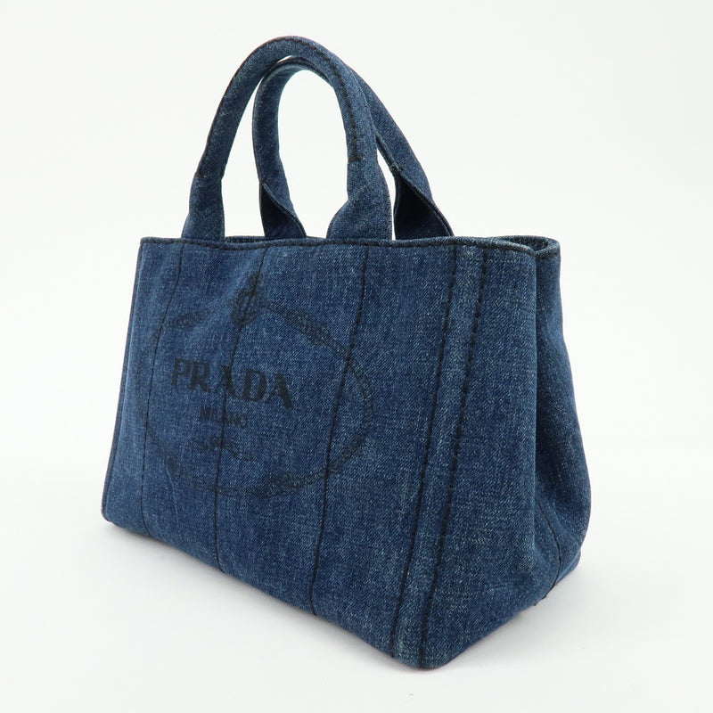 Prada Canapa Convertible Denim Blue Denim_jeans Bag