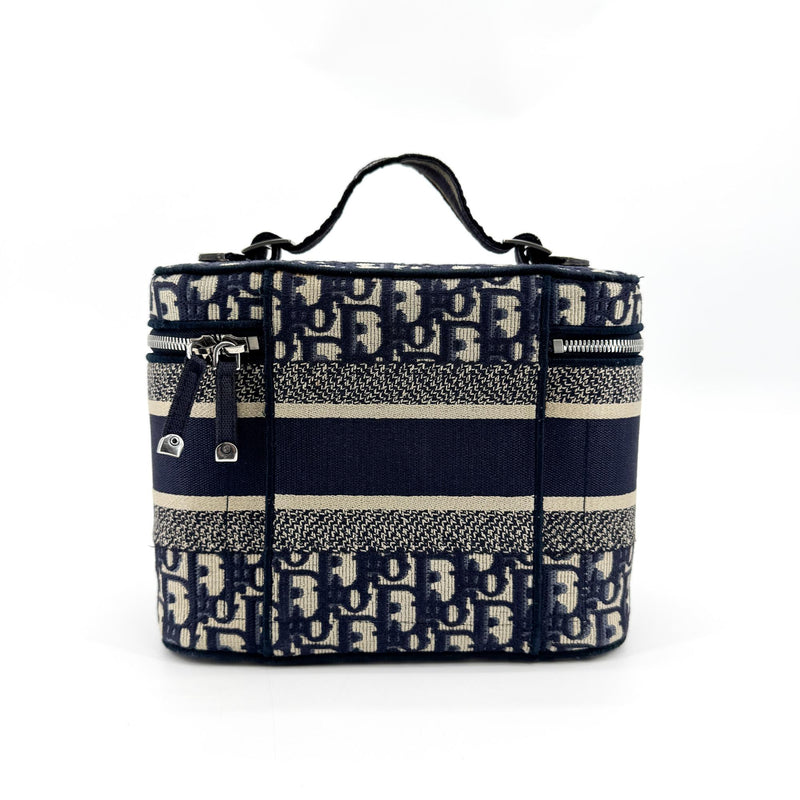 Christian Dior Diortravel Vanity Case Oblique Canvas Beige Bag
