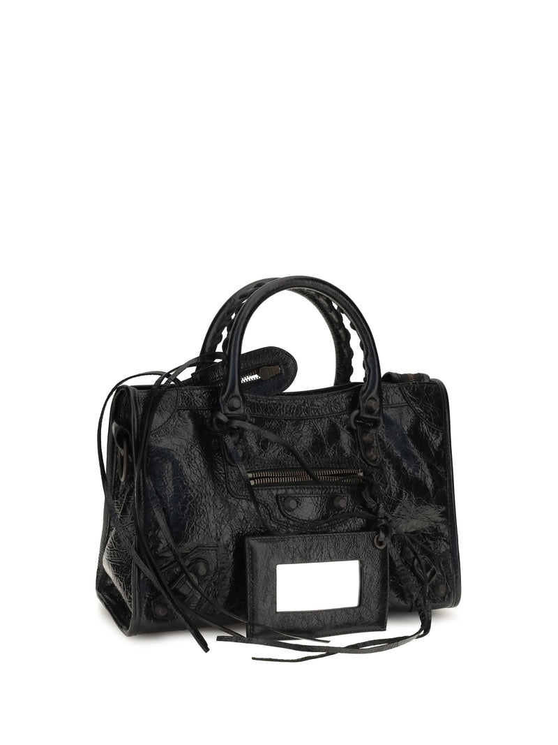 Balenciaga Top Handle Bag — Black Lamb Ovis Aries